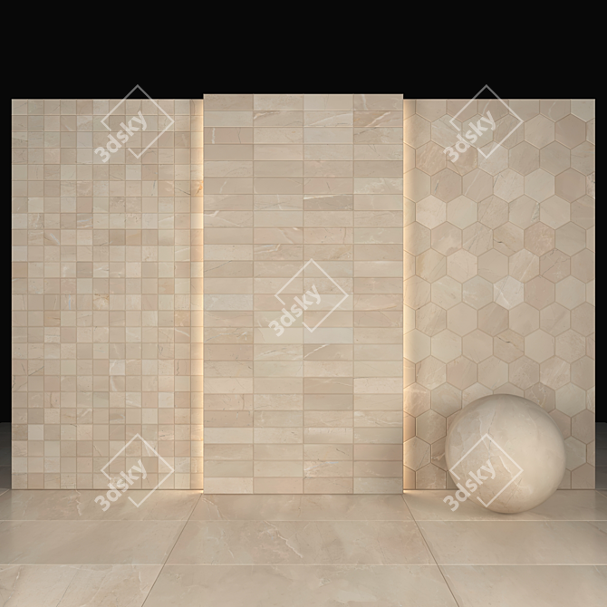 Sahara Cream Marble: Elegant, Versatile, High-Quality 3D model image 3