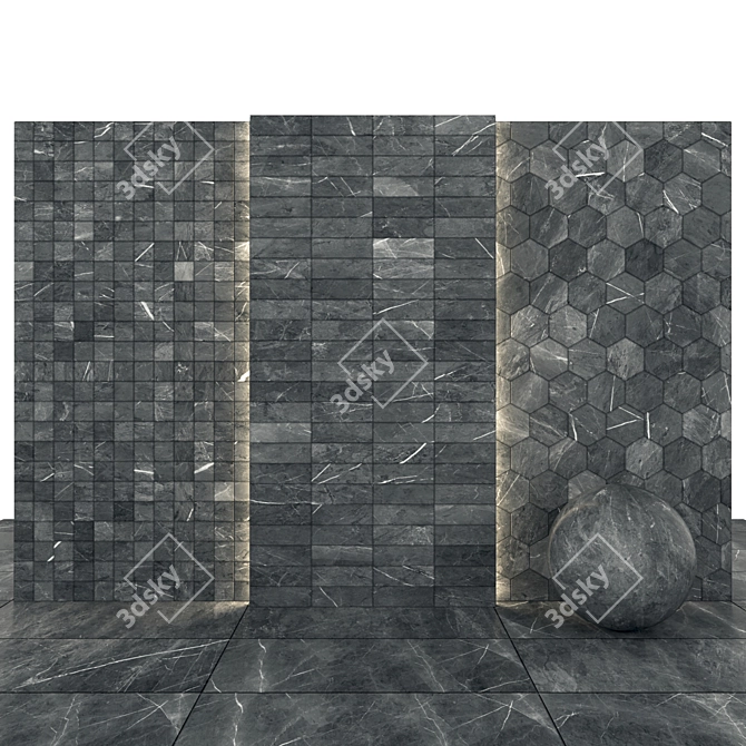 Gray Stone Texture Collection 3D model image 3