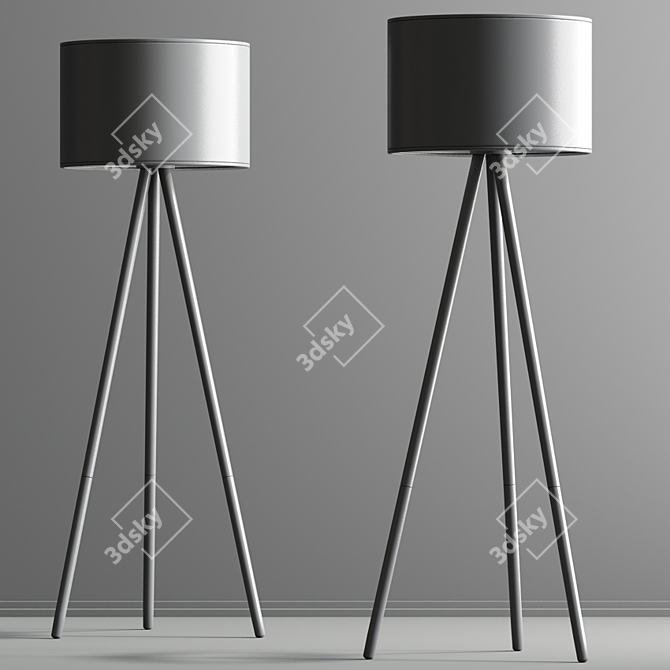 Adesso Louise Tripod Lamp: Elegant and Versatile Lighting Solution 3D model image 4