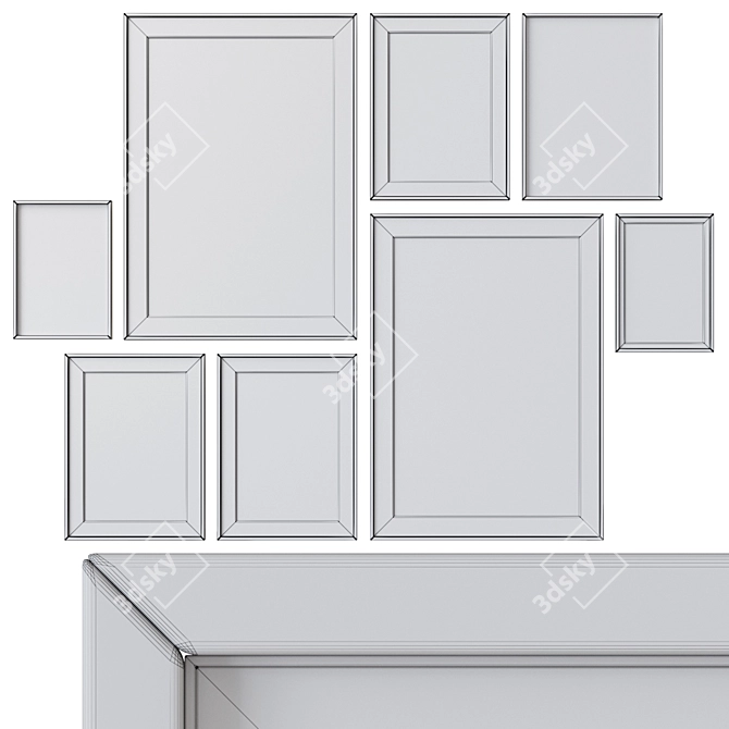 Versatile Photo Frame Set 3D model image 3