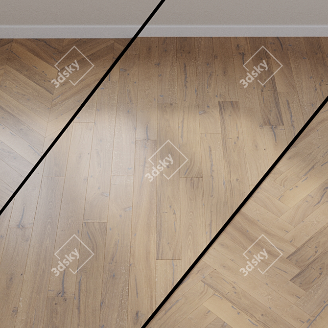 HARO Oak Vinser Puro White Parquet 3D model image 1