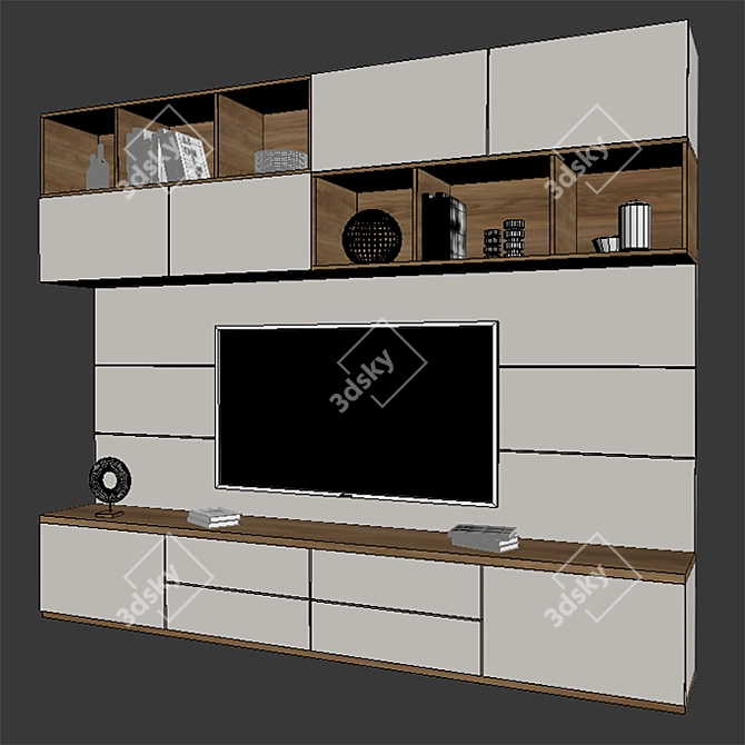 Modern TV Stand 042 3D model image 3