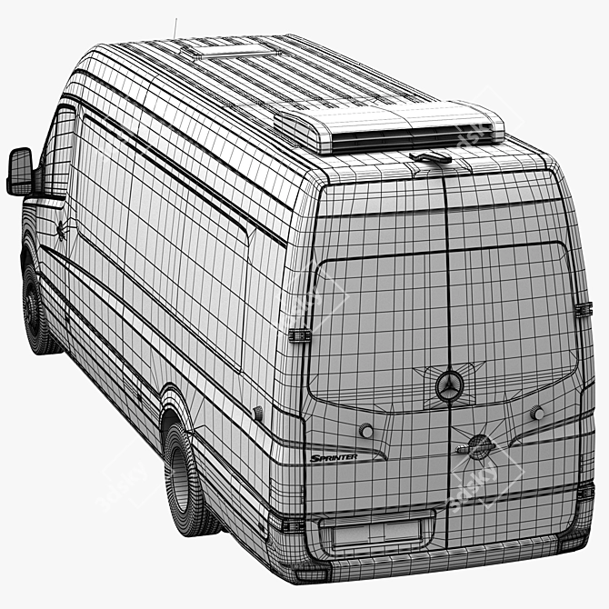 2015 Mercedes-Benz Sprinter Bus: 19+1 Seating 3D model image 4