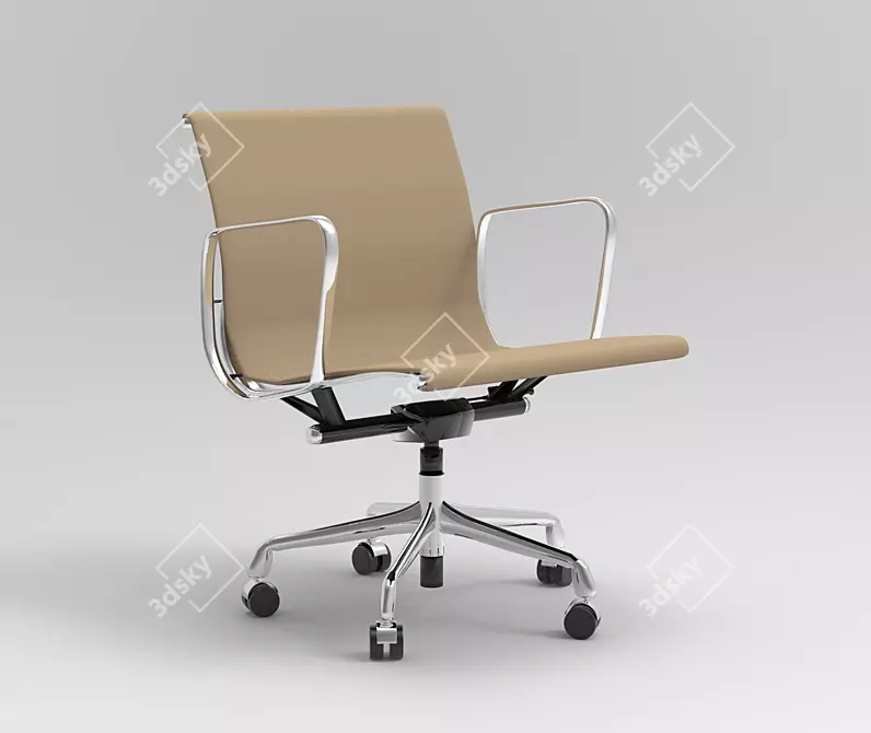 Elegant Eames Aluminum Chair 3D model image 1