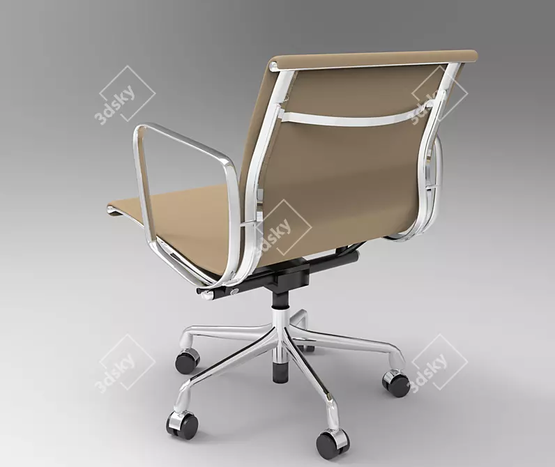 Elegant Eames Aluminum Chair 3D model image 4