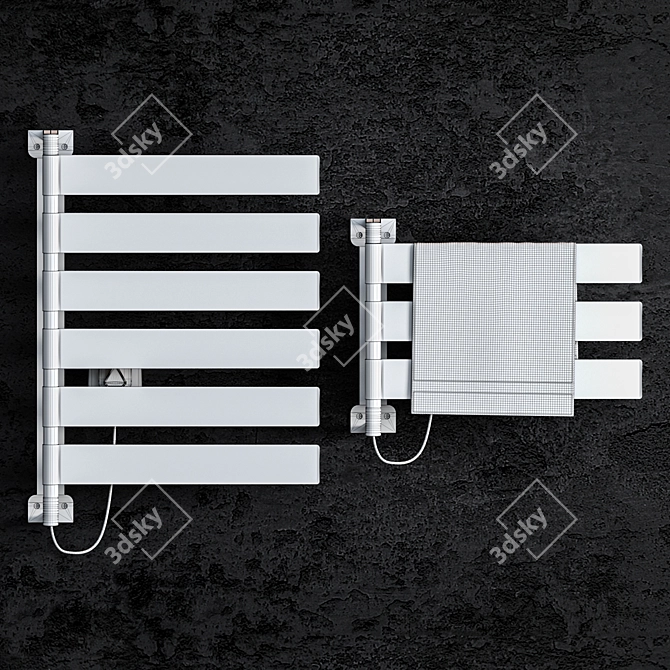 TB-0004 Swivel Towel Rail: Stylish Bathroom Essential 3D model image 2