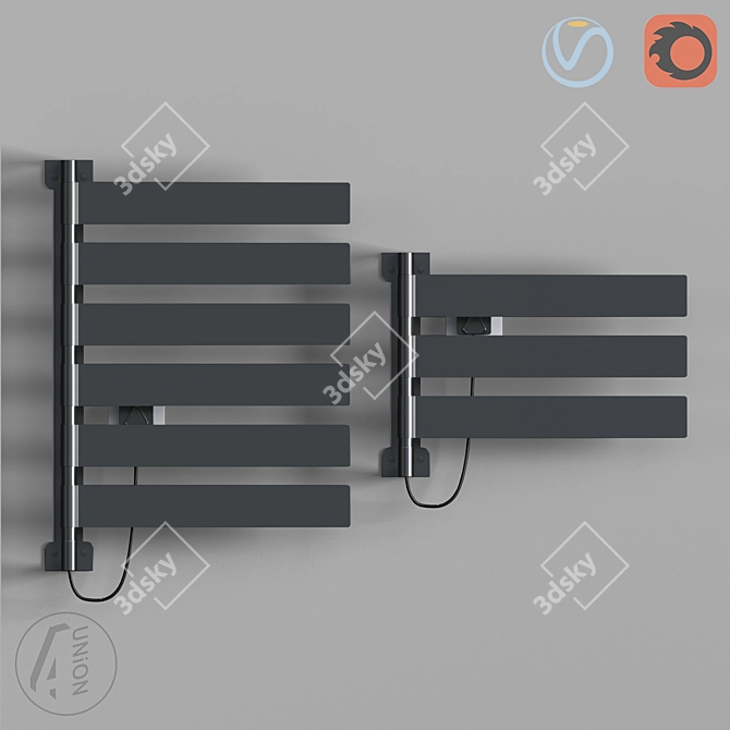 TB-0004 Swivel Towel Rail: Stylish Bathroom Essential 3D model image 4