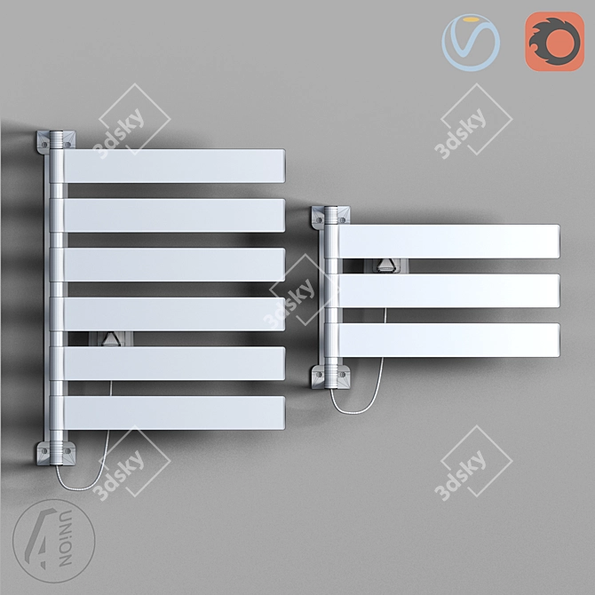 TB-0004 Swivel Towel Rail: Stylish Bathroom Essential 3D model image 5