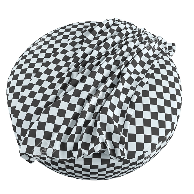 Cozy Comfort Floor Pouf 3D model image 4