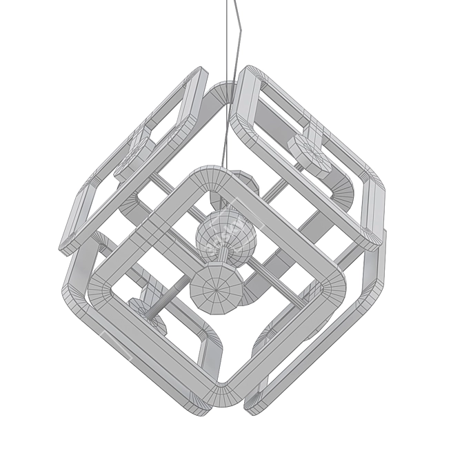 Elegant Transmitter Chandelier 3D model image 2