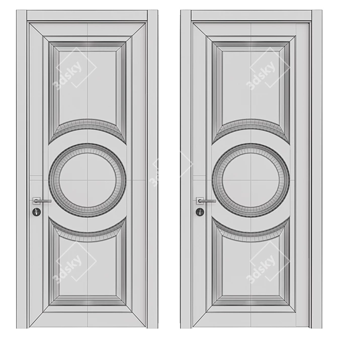 Elegant Door Interior 3D model image 2