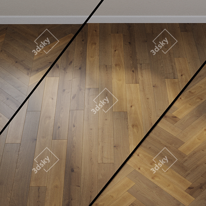 HARO PARQUET 3500 Universal Oak - Velvet Brown 3D model image 1