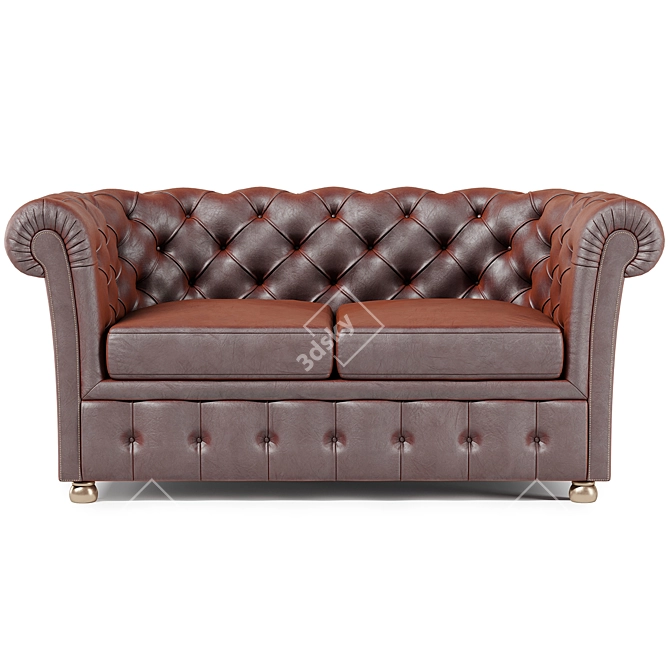 Elegant Chester Sofa - PBR Ready 3D model image 2