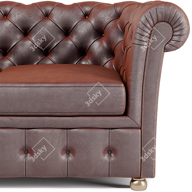 Elegant Chester Sofa - PBR Ready 3D model image 4