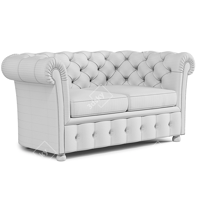 Elegant Chester Sofa - PBR Ready 3D model image 5