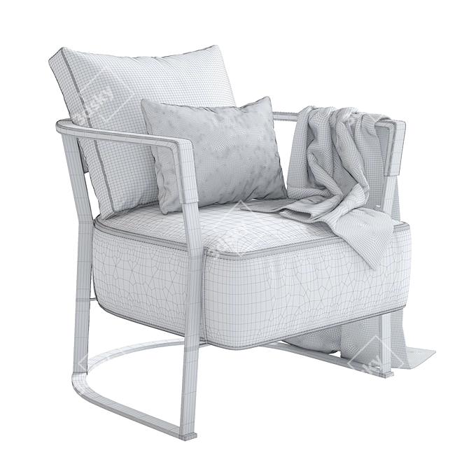 Elegant Kathryn Armchair: Perfect Blend of Style and Comfort 3D model image 5