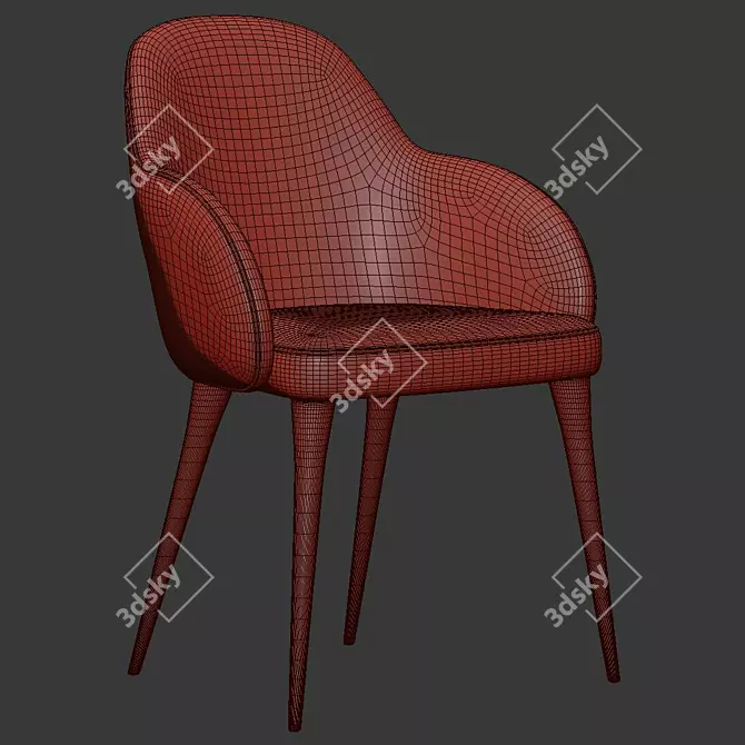 Sleek and Elegant Giulia Chair 3D model image 5