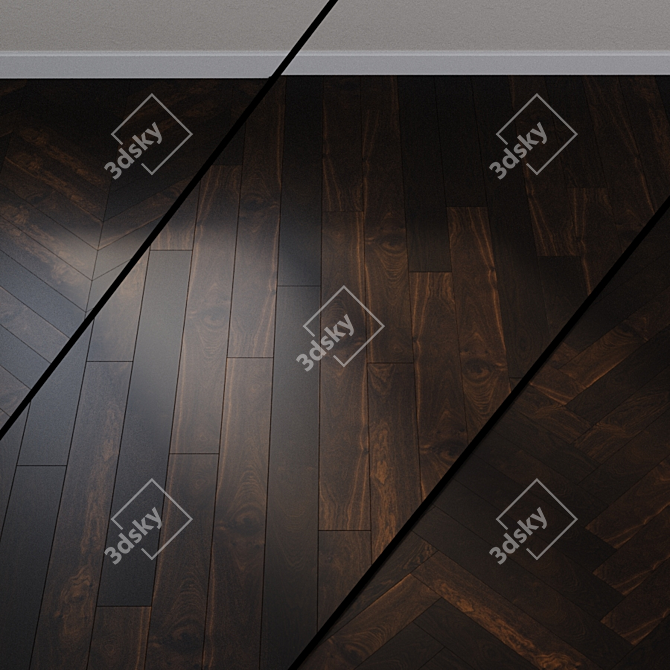 HARO PARQUET 4000: Agate Oak Plank 3D model image 1