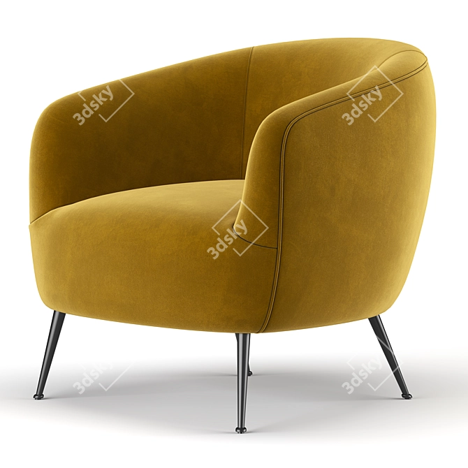 Elegant Danica Chair: Serene Comfort 3D model image 4