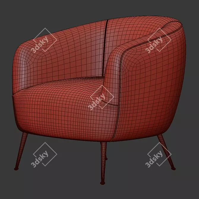 Elegant Danica Chair: Serene Comfort 3D model image 5