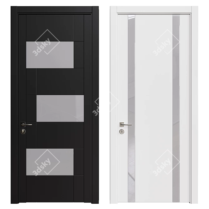 Contemporary Interior Door 3D model image 1