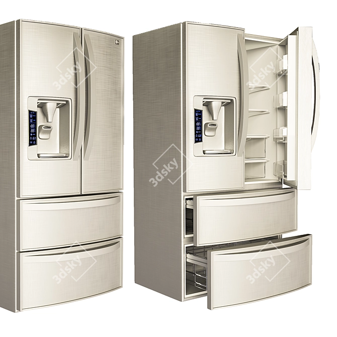 LG 2015 Refrigerator | Vray+Corona | 3D Model 3D model image 4