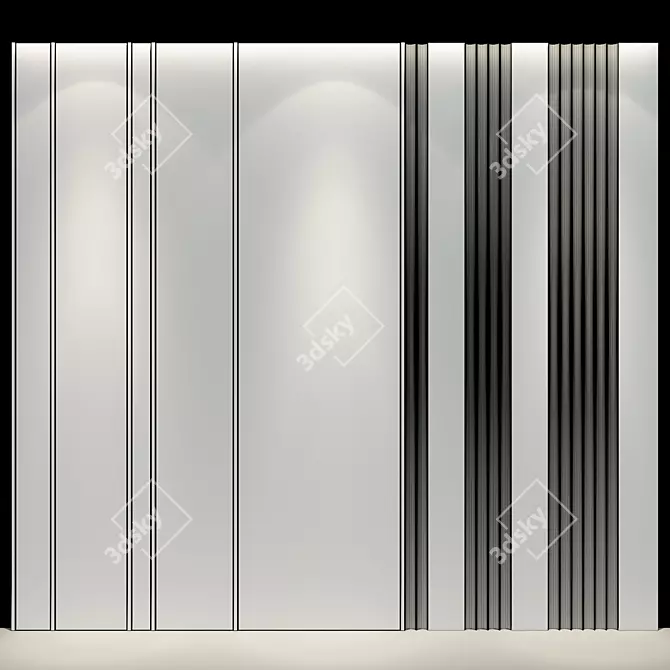 Elegant Wall Panel 16: Enhance Your Space 3D model image 2