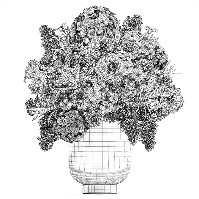 Spring Blossom Bouquet 3D model image 1