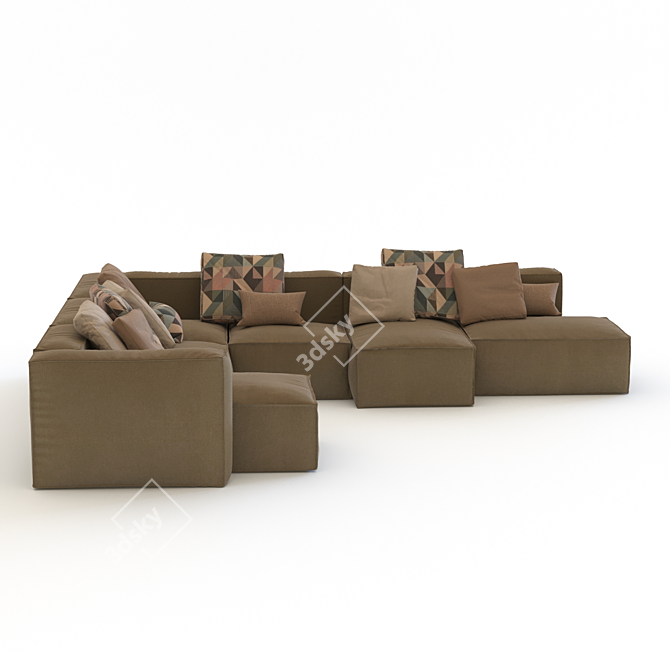 Maya Modular Sofa: Stylish and Versatile 3D model image 2