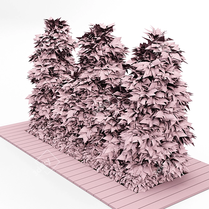 Slim Hinoki Cypress Tree - Perfect for Small Yards 3D model image 5