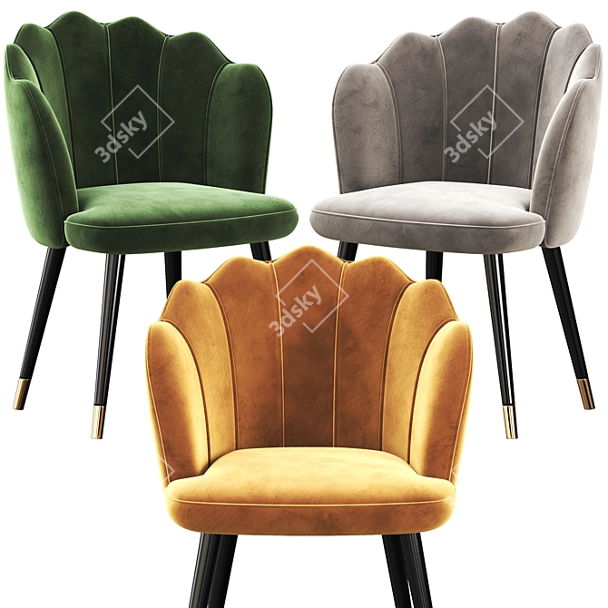 Elegant Bristol Dining Chair 3D model image 2