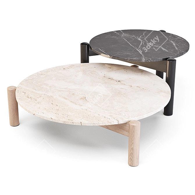 Cassina 535 Plateau Coffee Table 3D model image 2