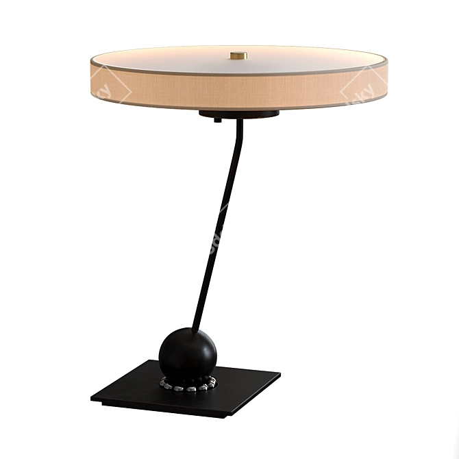 Sleek and Modern Disq LED Table Lamp 3D model image 1