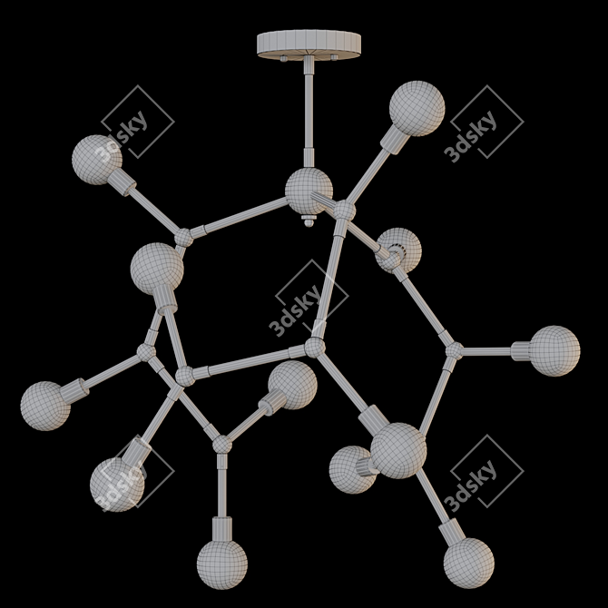 Anima Chandelier: Stunning 3D Max & Corona Compatible Design 3D model image 3