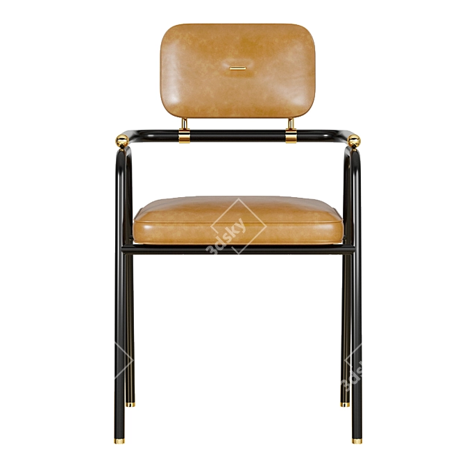 Elegant Bergman Dining Chair 3D model image 2