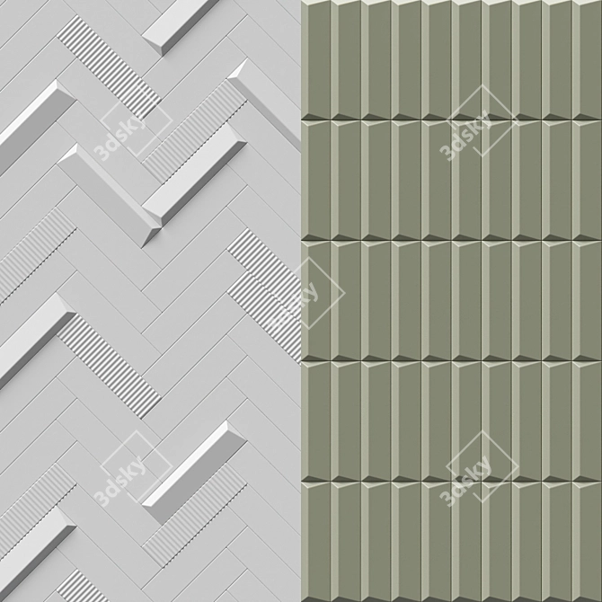 6 Styles of 41zero42 Ceramic Biscuit Tiles 3D model image 3