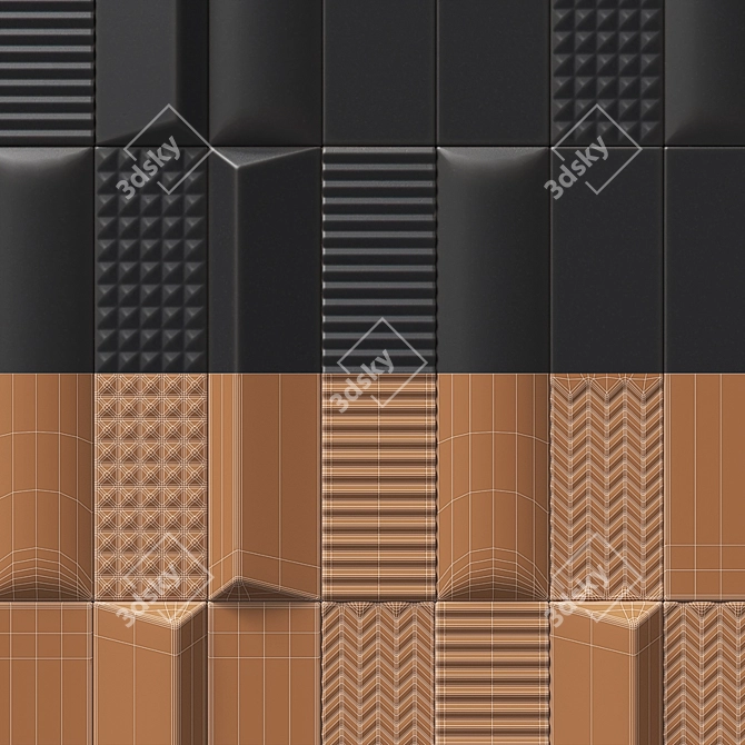 6 Styles of 41zero42 Ceramic Biscuit Tiles 3D model image 4