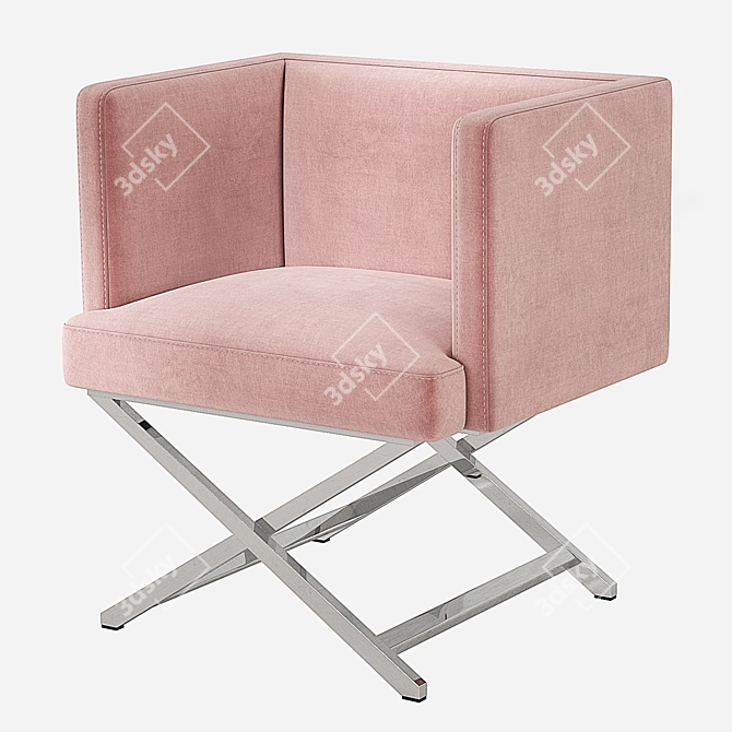 Elegant Eichholtz DAWSON Velvet Chair 3D model image 11