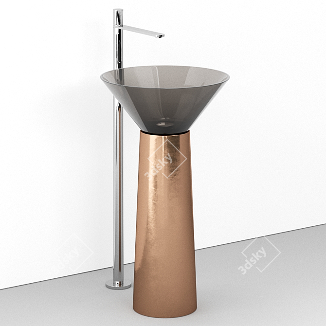 Indigo Elegance: Antonio Lupi Albume Sink 3D model image 1