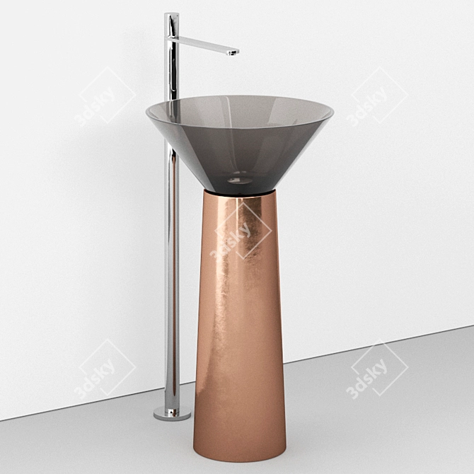 Indigo Elegance: Antonio Lupi Albume Sink 3D model image 3