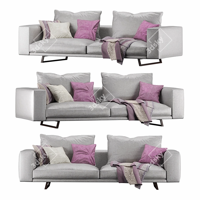 Albedo M2 Sofa: Modern and Stylish Seating 3D model image 1