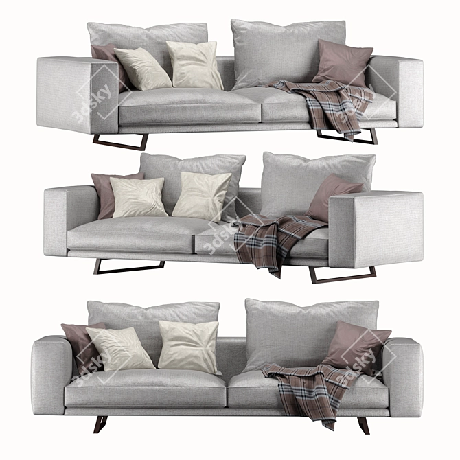 Albedo M2 Sofa: Modern and Stylish Seating 3D model image 2