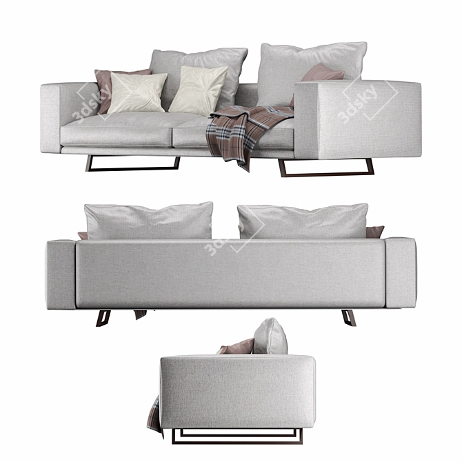 Albedo M2 Sofa: Modern and Stylish Seating 3D model image 3