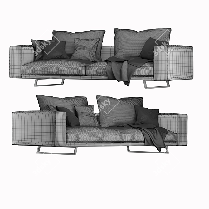 Albedo M2 Sofa: Modern and Stylish Seating 3D model image 4