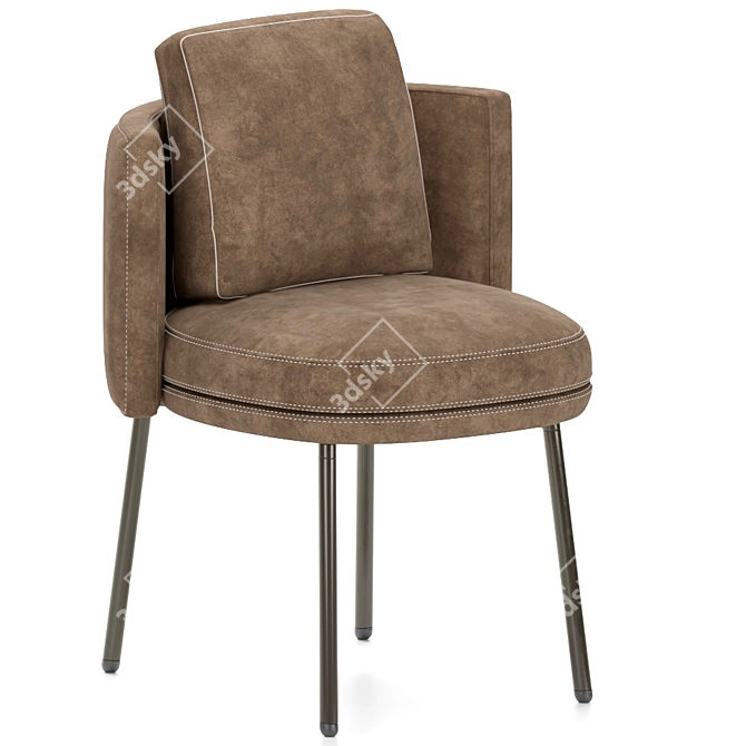 Elegant Torii Dining Chair 3D model image 12