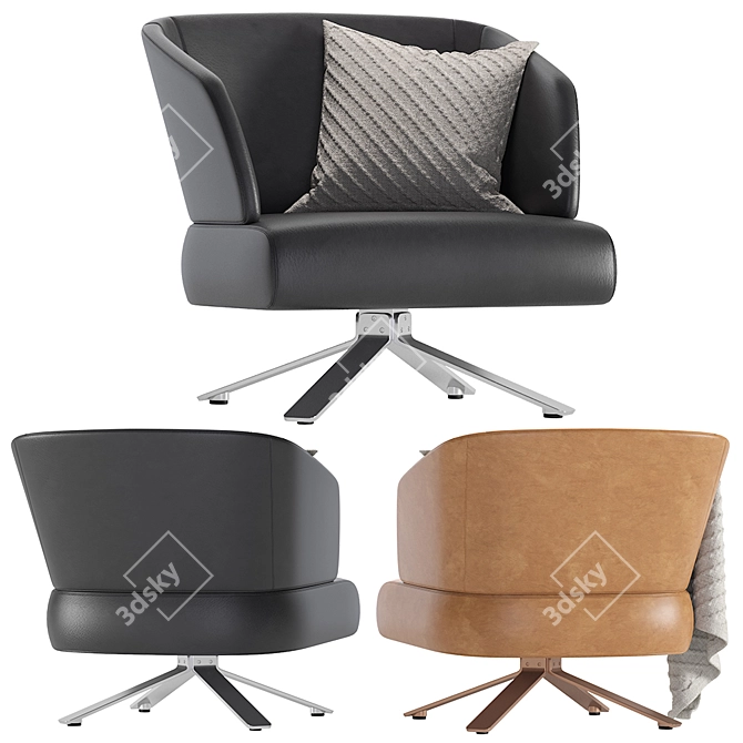 Luxury Modern Minotti Reeves Armchair 3D model image 3