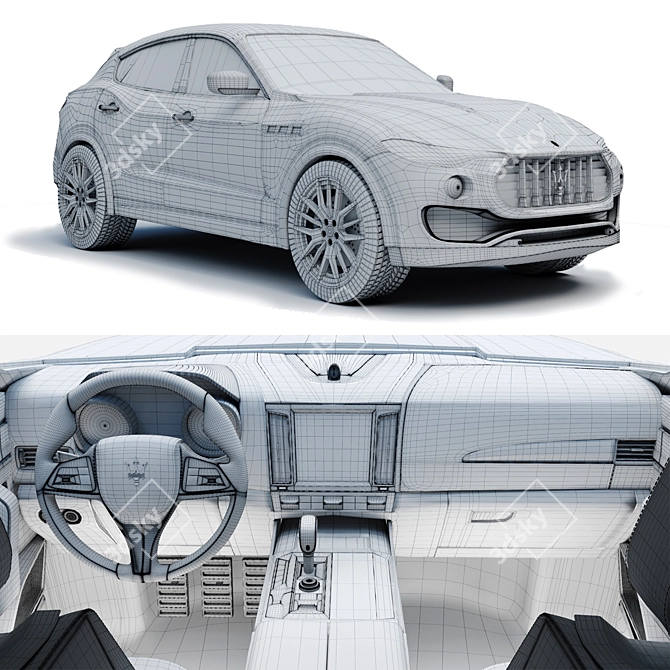 Exquisite Maserati Levante 3D Model 3D model image 5