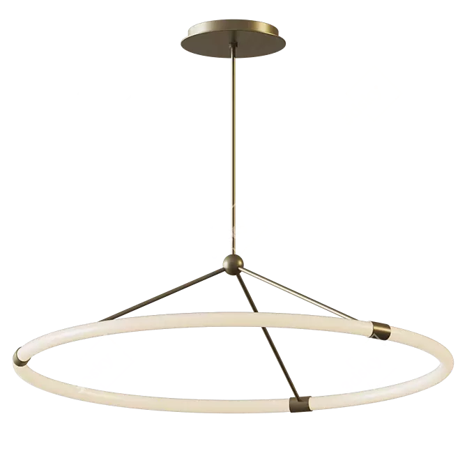 Sleek Halo Pendant Light 3D model image 2