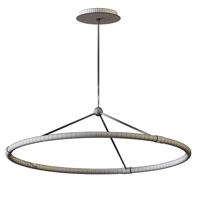 Sleek Halo Pendant Light 3D model image 4