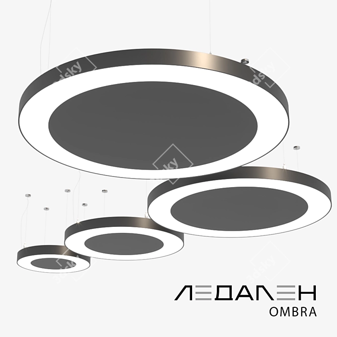 Elegant Round OMBRA Lamp 3D model image 1